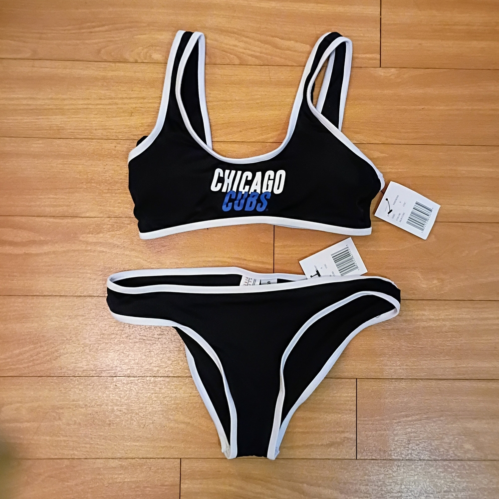 Genuine Merchandise Black Bikini with White Accents